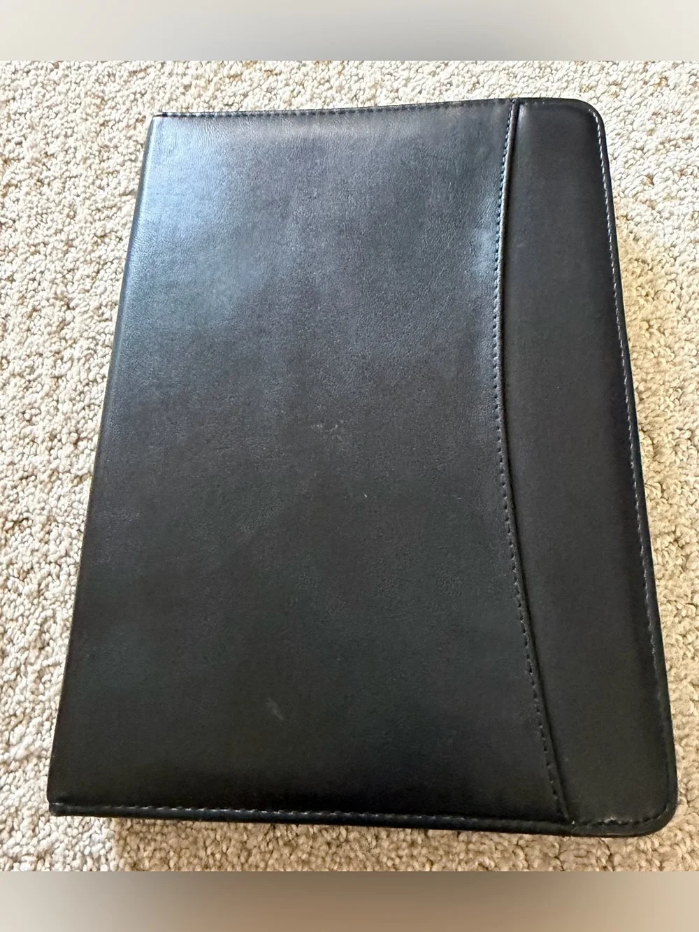 Cambridge Black Leather Organizer Cards Paper Three Gold 1